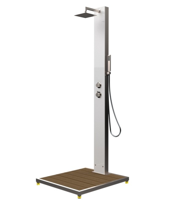 Douche extérieure verre et inox TOBAGO