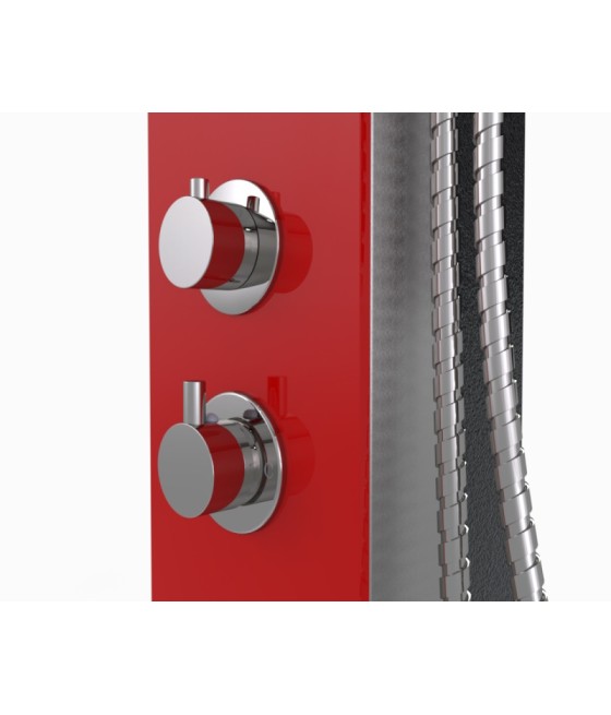 Eau chaude eau froide douche solaire verre et inox SABA