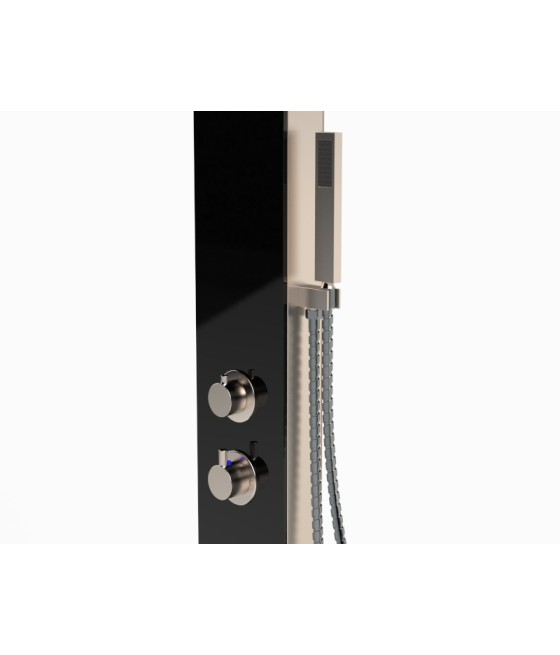 Armature douche extérieure verre et inox KUBA