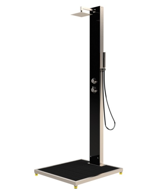 Douche extérieure verre et inox KUBA