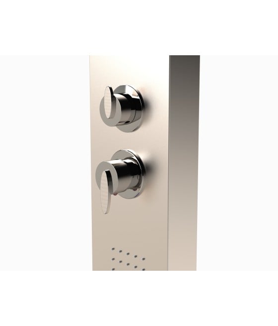 Détail armature douche extérieure en inox MALTA