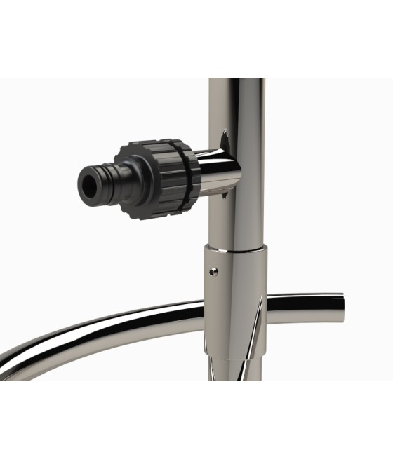 Détail douche extérieure en inox MARLIN