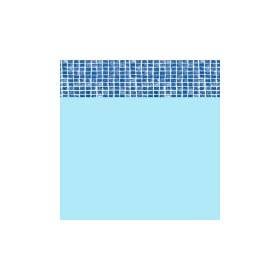 Liner piscine sur mesure bleu clair avec frise mosaïque pour piscine ovale