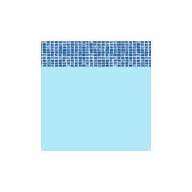 Liner piscine sur mesure bleu clair avec frise mosaïque pour piscine rectangulaire avec fosse à plonger sur piscineo.com