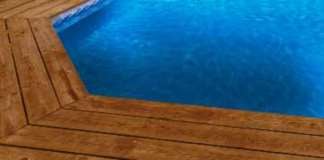 liner piscine bleu foncé avec frise olympia bleue