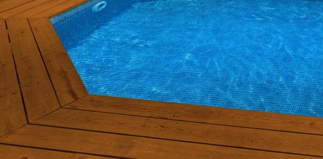 liner piscine mosaïque bleue