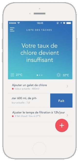 Liste des tâches application BLUE